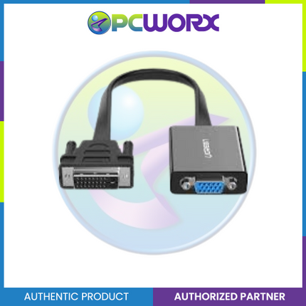 Ugreen MM108/40259 DVI Male To VGA Female Active Converter Black 30CM Black