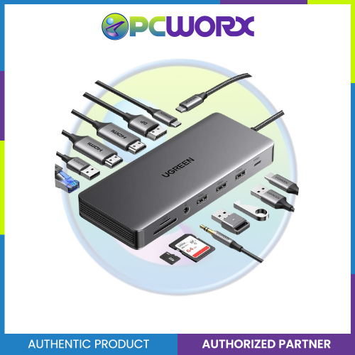 Ugreen CM681/15978 13in1 USB-C 2USB-A 3.2+2USB-A 3.0+1USB-C 3.2+2HDMI+DP+RJ45