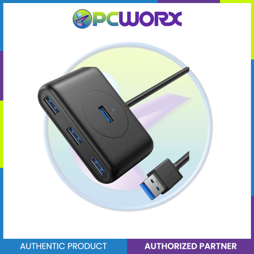 Ugreen CR113/40850 USB 3.0 A With USB-C Adaptor 4Ports Hub 1Meter Black