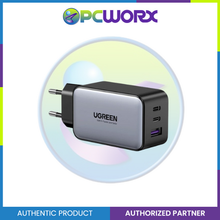 Ugreen CD244 10334GI USB-A+2*USB-C 65W GaN Tech Fast Charger Black