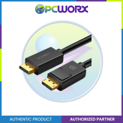 Ugreen DP102/10245 Display Port 1.2 Male to Male Cable 1.5Meter Black