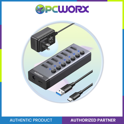 Ugreen CM481/90305 USB 3.0 7-Port Hub Gray