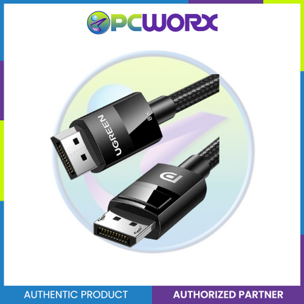 Ugreen DP114/80392 DisplayPort Male to Male Cable Braided 2Meters Black