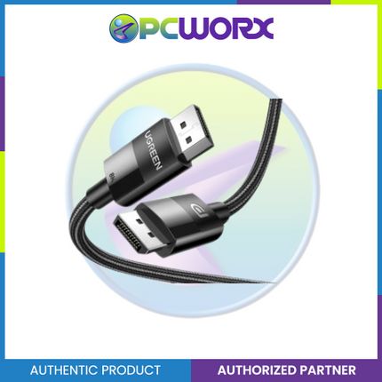Ugreen DP114/80392 DisplayPort Male to Male Cable Braided 2Meters Black