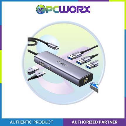Ugreen CM512/60515 7in1 USB-C to 2xUSB 3.0 Converter Multifunction Adapter