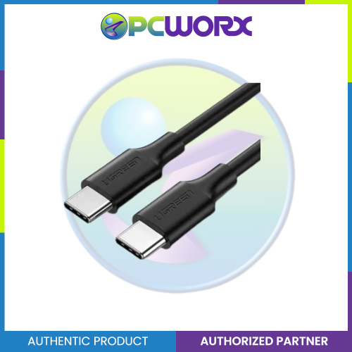 Ugreen US316/70427 Type C 2.0 Male to Type C 2.0 Male 5A Data Cable 1Meter Black