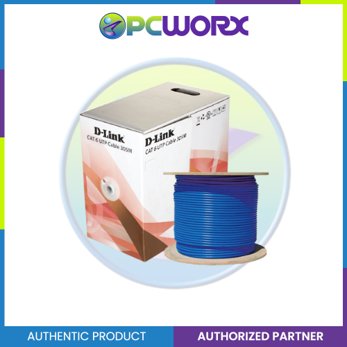 D-Link NCB C6UBLUR 305-24 Cat6 24AWG UTP Cable Solid Indoor 305meters