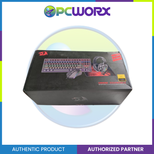 Redragon S113P-KN Keyboard/Mouse/Mousepad/Headset 4-In-1 Set Gaming Essentials B