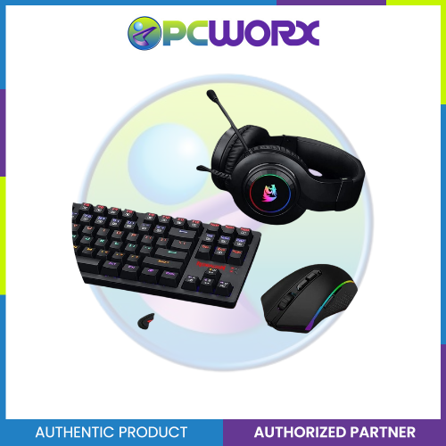 Redragon S113P-KN Keyboard/Mouse/Mousepad/Headset 4-In-1 Set Gaming Essentials B