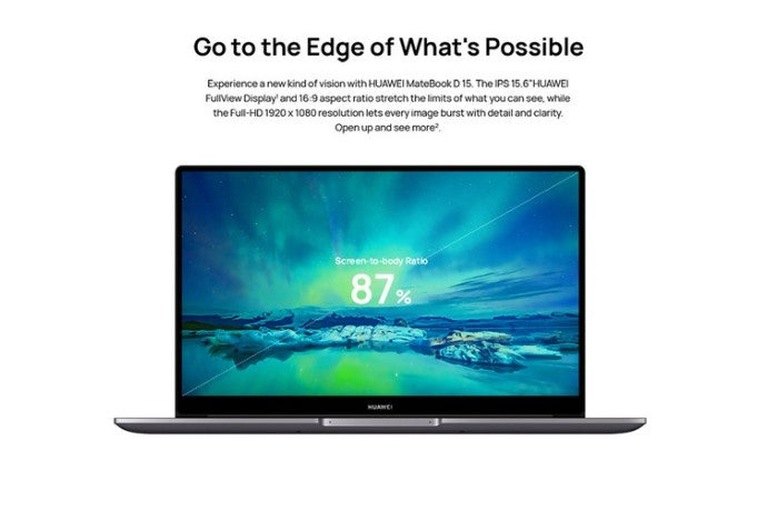 Huawei MateBook D15 i3 10th Gen 8GB 256GB SSD 15.6 inches | Windows 10 Pro