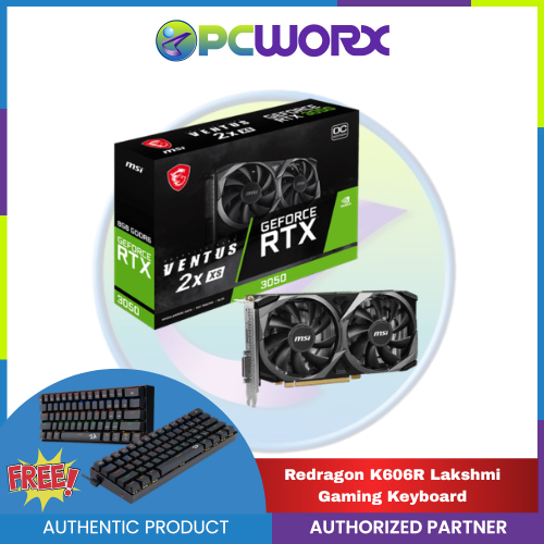 MSI NVIDIA® GeForce RTX™3050 VENTUS 2X 8G OC 8GB GDDR6 128-bit DP+HDMI (912-V397-418)