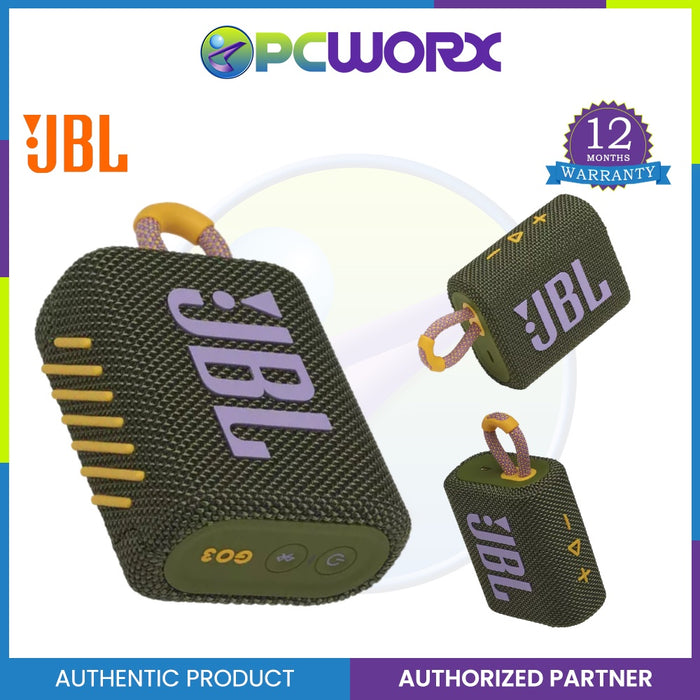 JBL Go 3 Grab & Go Portable, Waterproof, Bluetooth Speaker