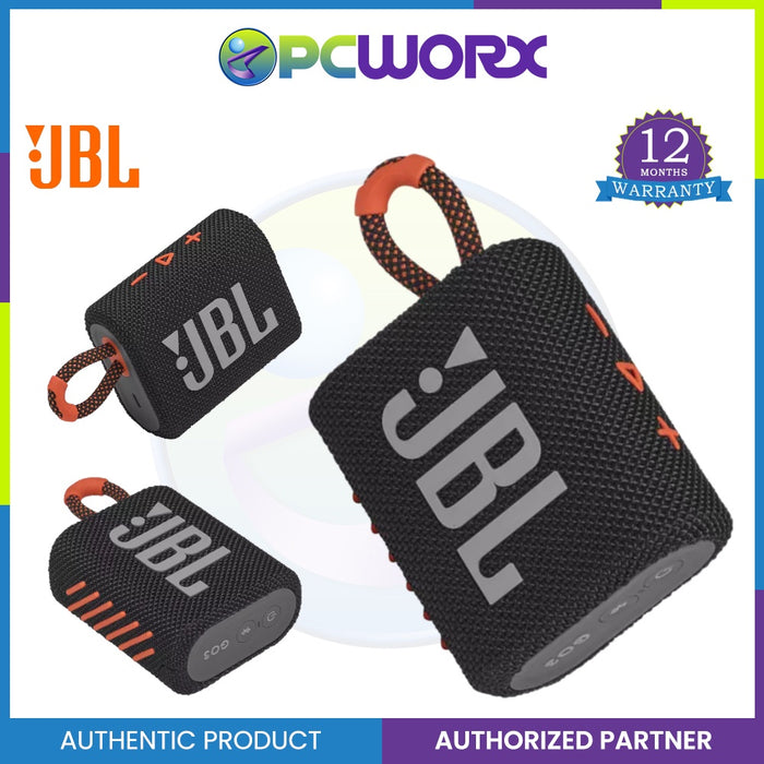 JBL Go 3 Grab & Go Portable, Waterproof, Bluetooth Speaker