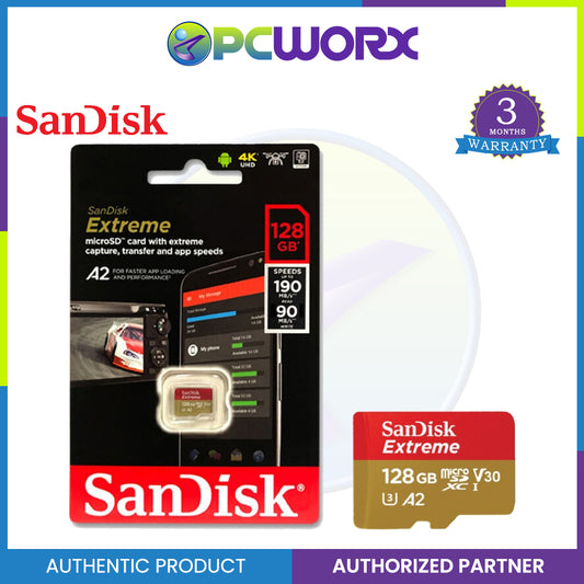 SanDisk SDSQXAA 128GB Extreme Micro SD 190MB/s C10