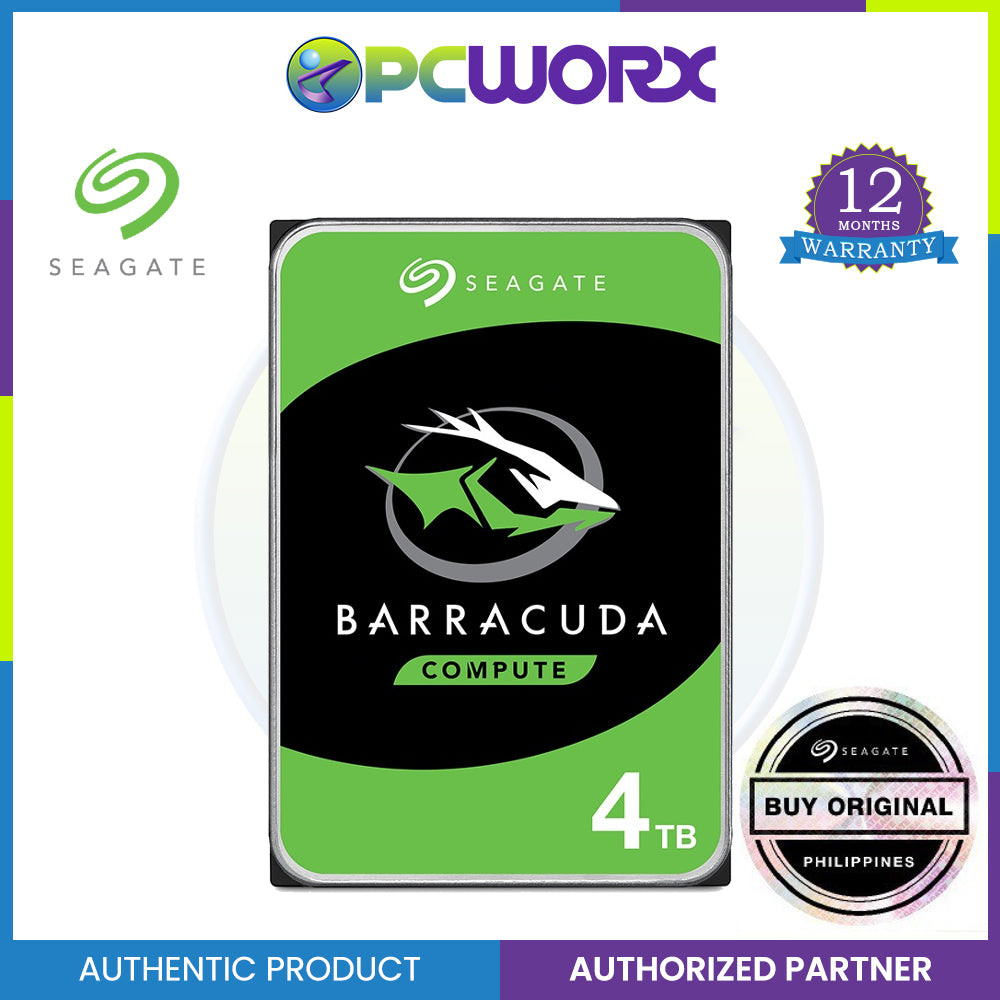 Seagate BarraCuda Internal Hard Drive 4TB SATA 6Gb/s 256MB Cache 3.5-Inch
