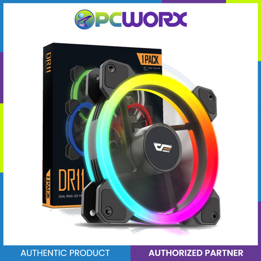 DarkFlash DR11 120mm Rainbow Colour Casing Fans Molex 4pin Power
