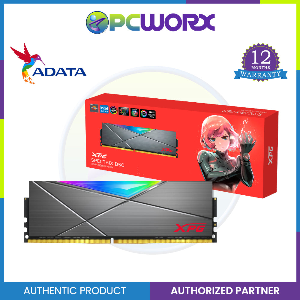 ADATA XPG SPECTRIX D50 RGB DDR4 3200 MHz 8GB Desktop RAM