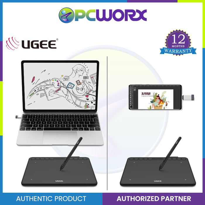 Ugee S-Series S640W, 6.3"x 4", Stylus & other accessories included - Graphic Drawing Pen Tablet