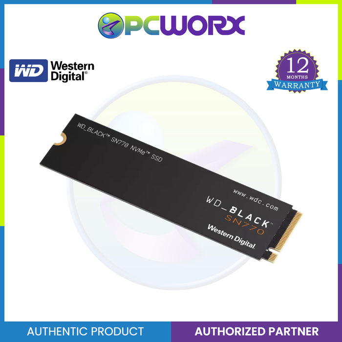 Western Digital WD Black SN770 250GB NVME PCIE GEN4 M.2 Internal SSD (WDS250G3X0E)