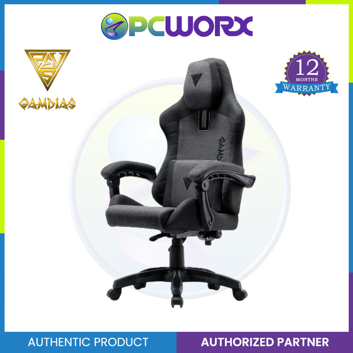 Gamdias Zelus E3 Weave  Gaming Chair Fabric Black