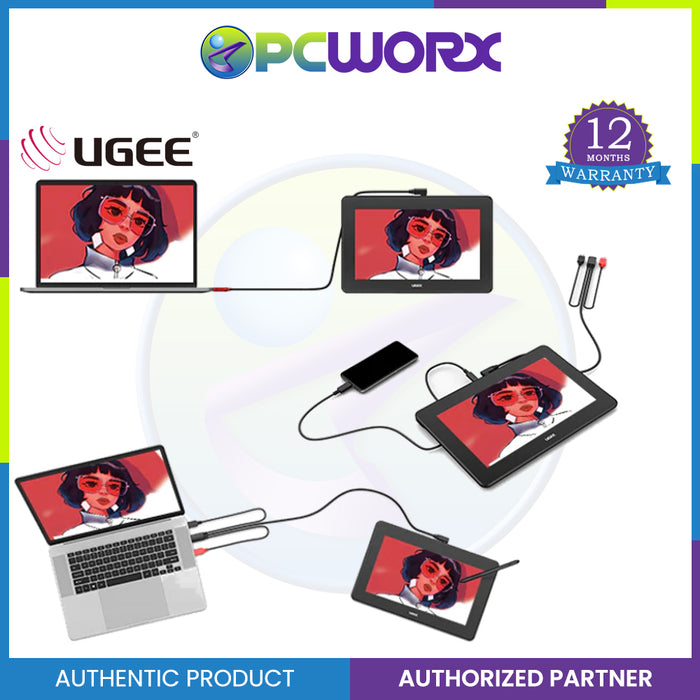 Ugee U-Series U1200, 263.2 x 148.1 mm, Stylus & other accessories included - Drawing Monitor