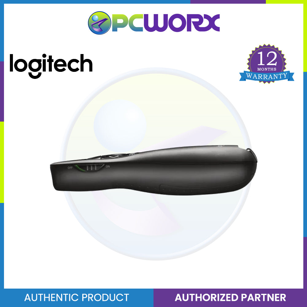 Logitech R400 2.4 GHz USB-Receiver Red Laser Pointer Wireless Presentation Remote