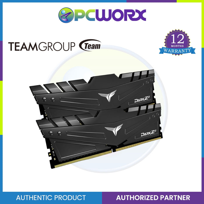 TEAM GROUP DARK Za 16GB (2x8GB) 32GB (2x16GB) 3600 MHz DDR4 CL18 DDR4 DESKTOP MEMORY BLACK HEATSINK