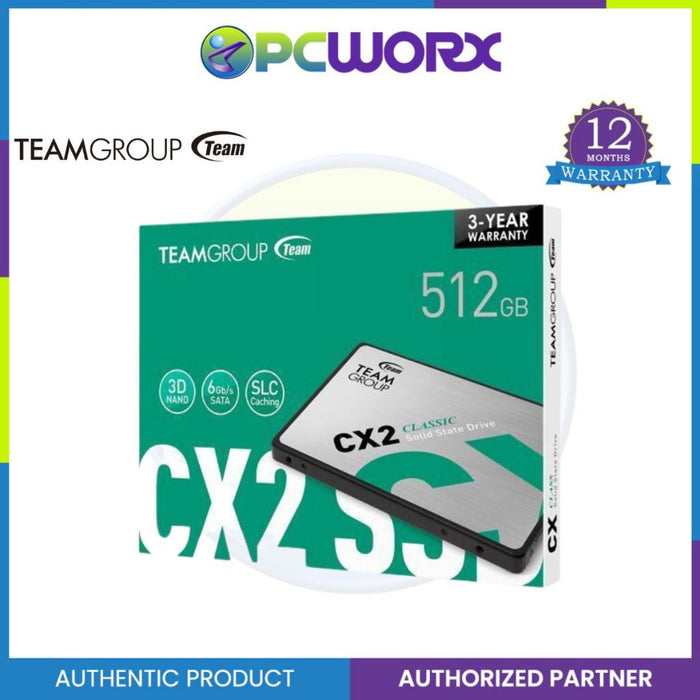 Team Group CX2 Classic 1TB | 512GB | 256GB SSD 2.5" Sata III 6Gb/s Solid State Drive