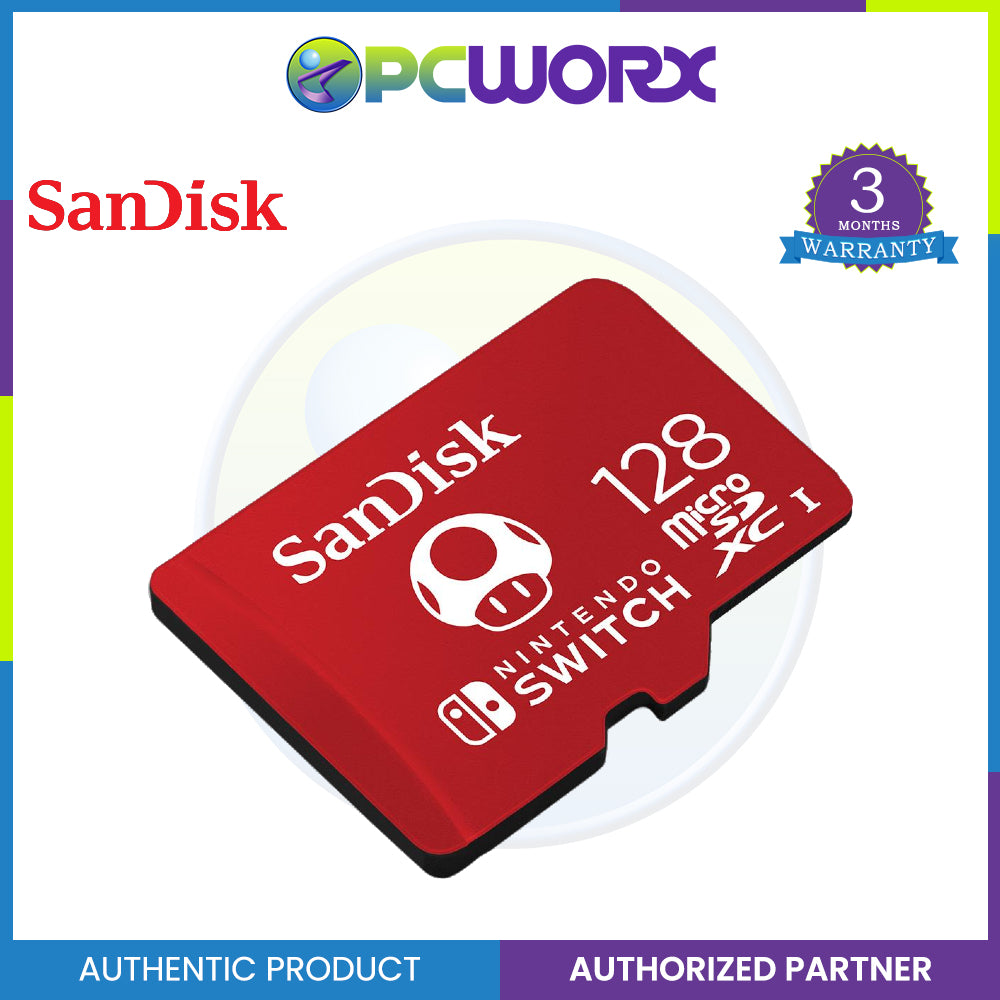 SanDisk 128GB microSDXC-Card, Licensed for Nintendo-Switch - SDSQXAO-128G-GNCZN