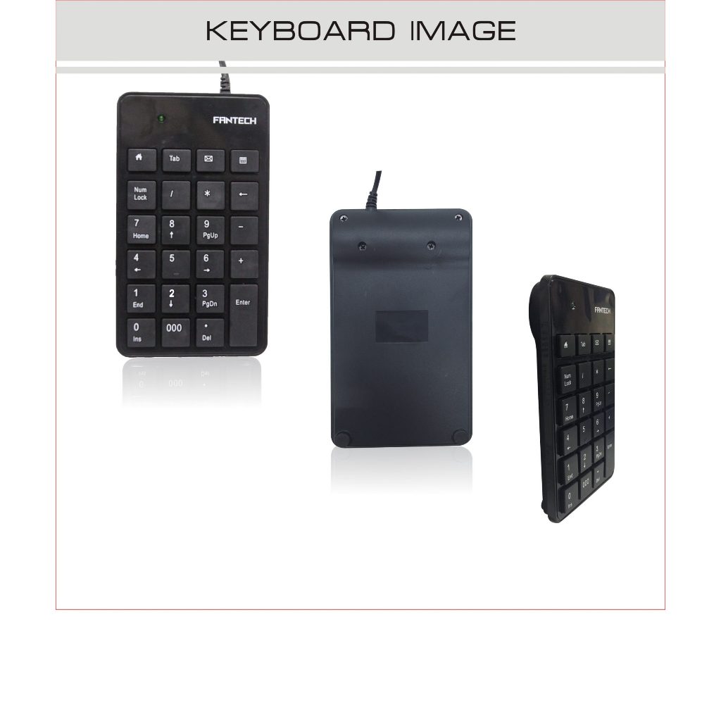 FANTECH FTK801 Numpad Keyboard, Numerical Keyboard for laptop and PC ...