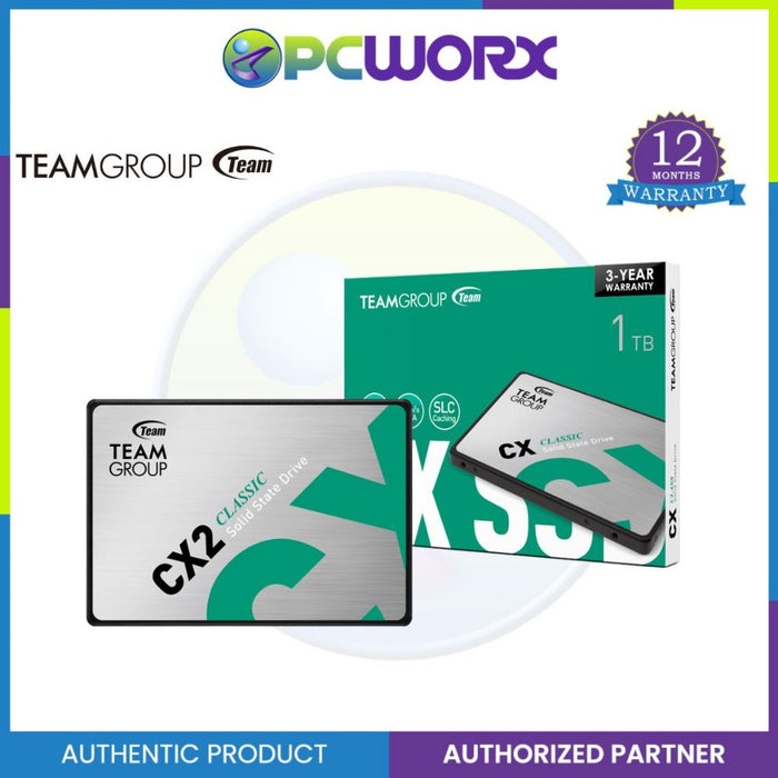 Team Group CX2 Classic 1TB | 512GB | 256GB SSD 2.5" Sata III 6Gb/s Solid State Drive