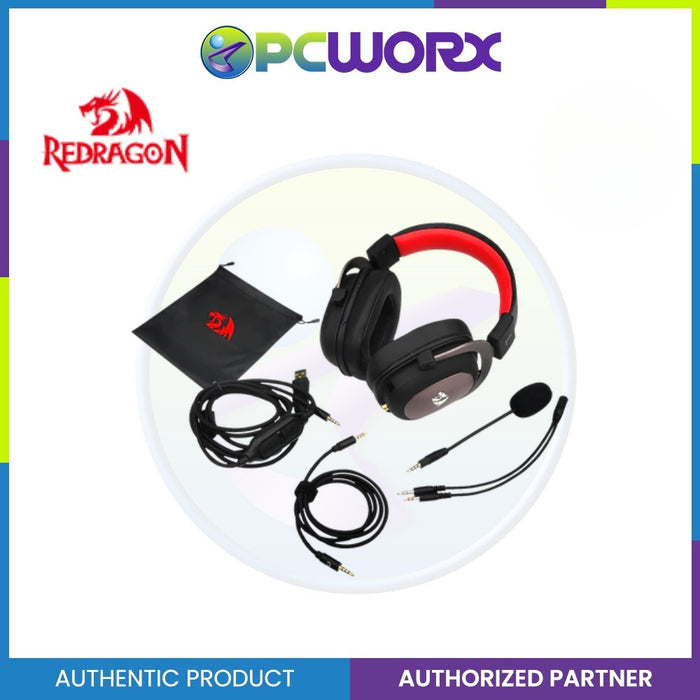 Redragon H510-1 Zeus-2 7.1 Wired Gaming Headset | Detachable Microphone