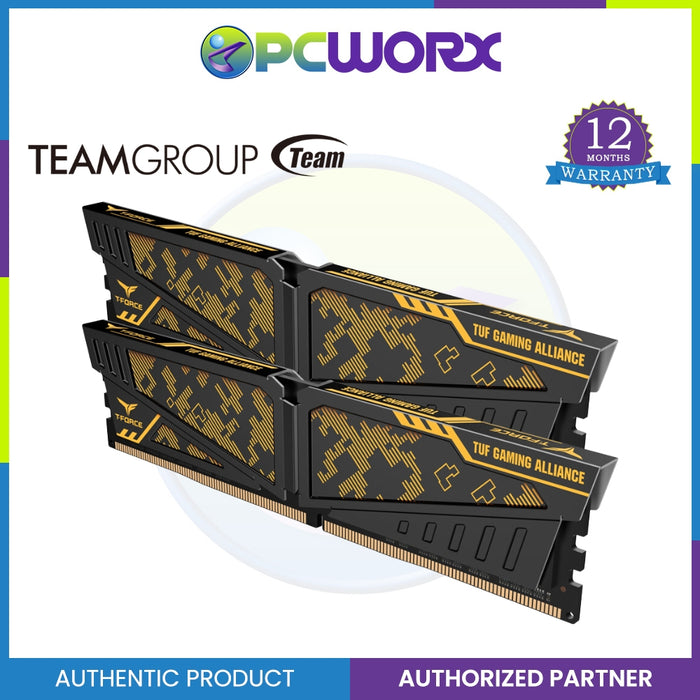 TEAM GROUP VULCAN TUF  8GB | 16GB | 32GB  3600 MHz DDR4 CL18 DDR4 DESKTOP BLACK YELLOW HEATSINK