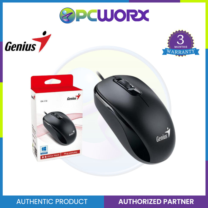 Genius DX-110 PS2 Full Size Optical Mouse in Different Colour