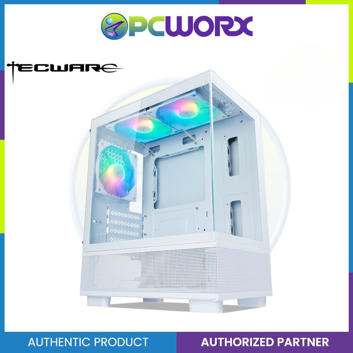 Tecware Infinity M2 Dual Tempered Glass mATX Case w/ 3x120mm ARGB Fans - Black | White