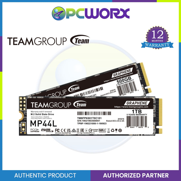 TEAM GROUP MP44L M.2 2280 PCIe 4.0 NVMe with Graphene Label Internal SSD| Internal PCIe 4.0 NVMe SSD