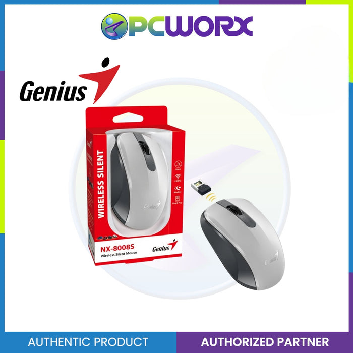 Genius NX-8008S Black Wireless Silent Mouse 2.4 GHz wireless Mouse | Wireless Mouse