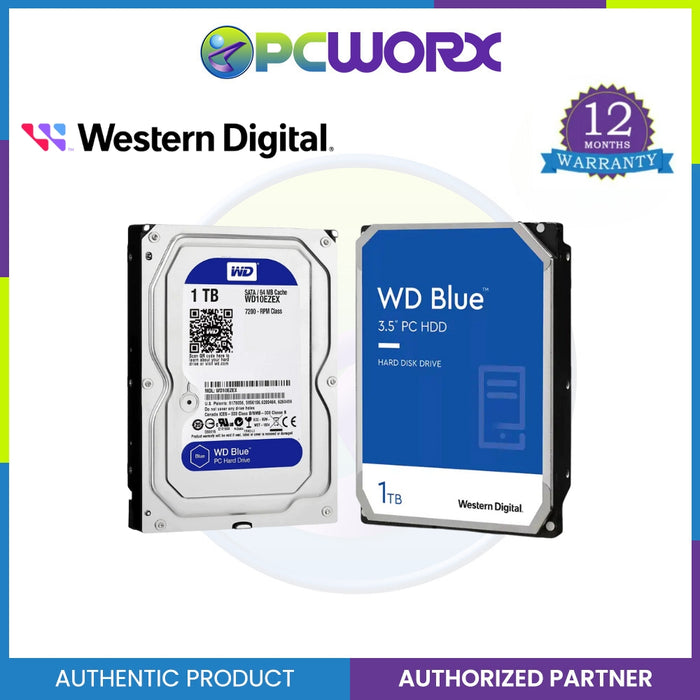 Western Digital WD10EZEX-00BBHA0 1TB 7200RPM 64MB SATA Hard Disk Blue | Wesrtern Digital 3.5 1TB HDD