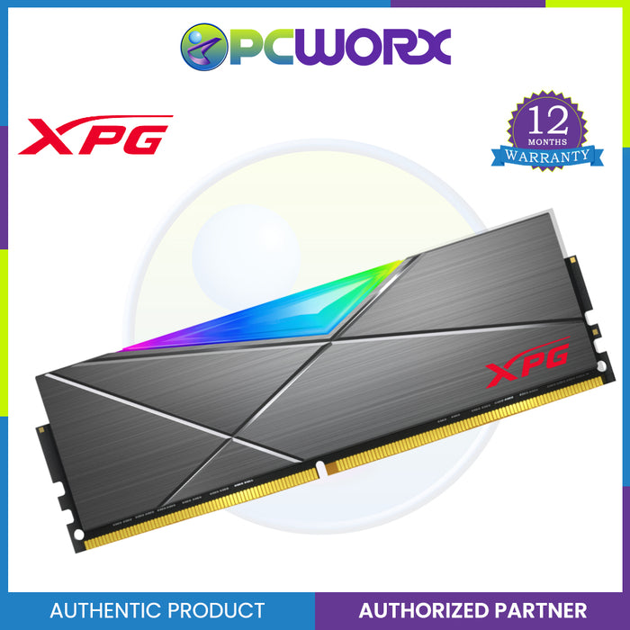 Adata XPG SPECTRIX D50 RGB 16GB (2X8GB) DDR4 3200Mhz RAM - Tungstem Gray & White