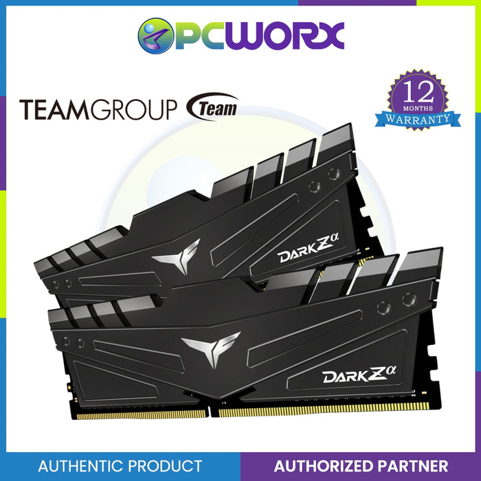 TEAM GROUP DARK Za 16GB (2x8GB) 32GB (2x16GB) 3600 MHz DDR4 CL18 DDR4 DESKTOP MEMORY BLACK HEATSINK