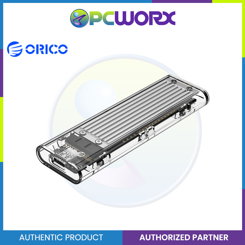 ORICO NVME M.2 to Type-C USB3.1 Gen2 10Gbps Transparent External Solid State Drive Adapter Enclosure