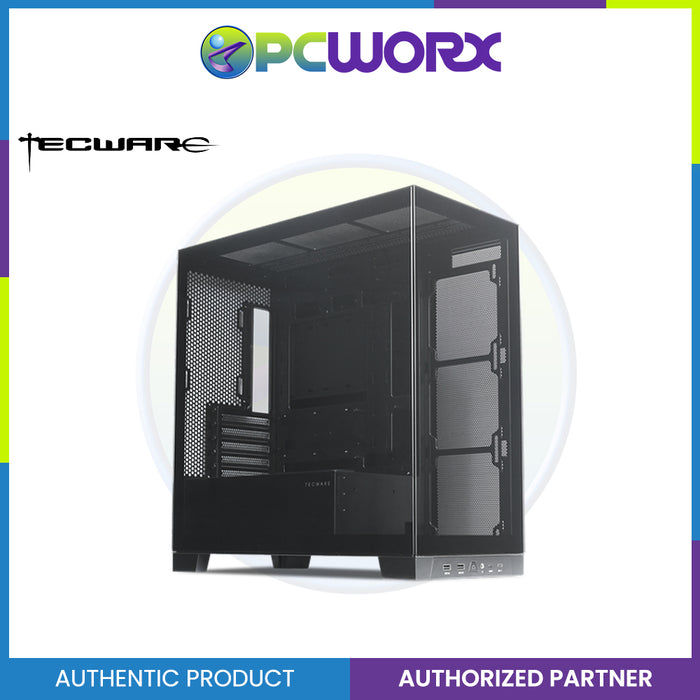 Tecware VX90M mATX Dual Tempered Glass Panoramic PC Case — PCWORX