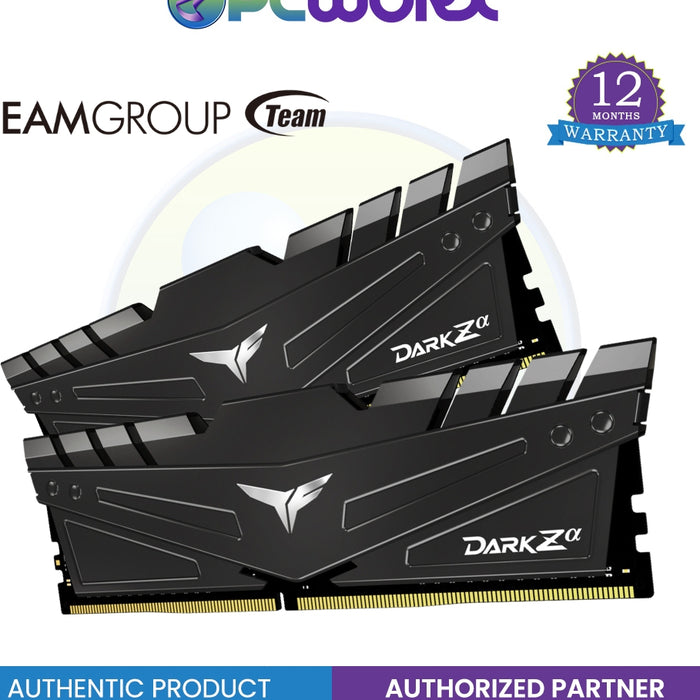 TEAM GROUP DARK Za 16GB (2x8GB) 32GB (2x16GB) 3200 MHz DDR4 CL16 DDR4 DESKTOP MEMORY BLACK HEATSINK