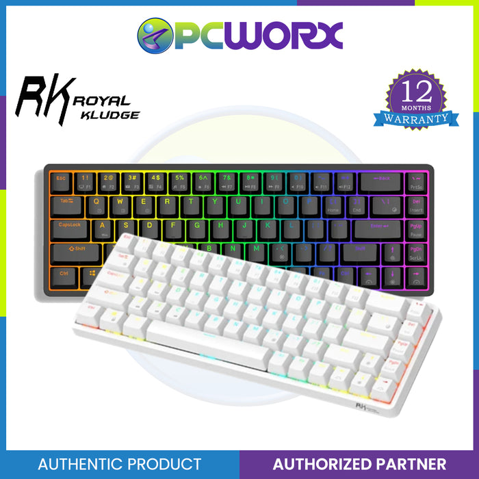 Royal Kludge RKG68 Tri-Mode RGB 68 Keys Hot Swappable Mechanical Gaming Keyboard