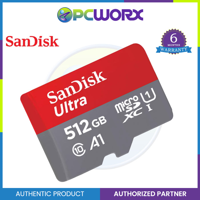 SanDisk 256GB / 512GB / 1TB Ultra microSDXC UHS-I Memory Card  - 100MB/s C10 U1 Full HD A1, MicroSD