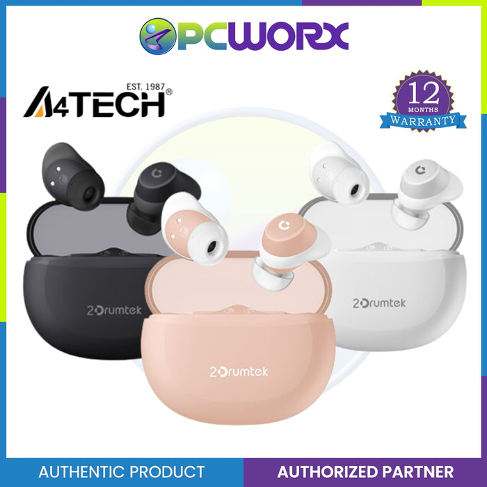 A4tech B27 2Drumtek True Wireless Earphone Bluetooth v5.2 Wireless Earphone