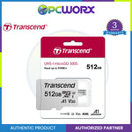 Transcend TS512GUSD300S-A 512GB microSDXC Class 10 UHS-1 U3 A1 V30 Memory Card