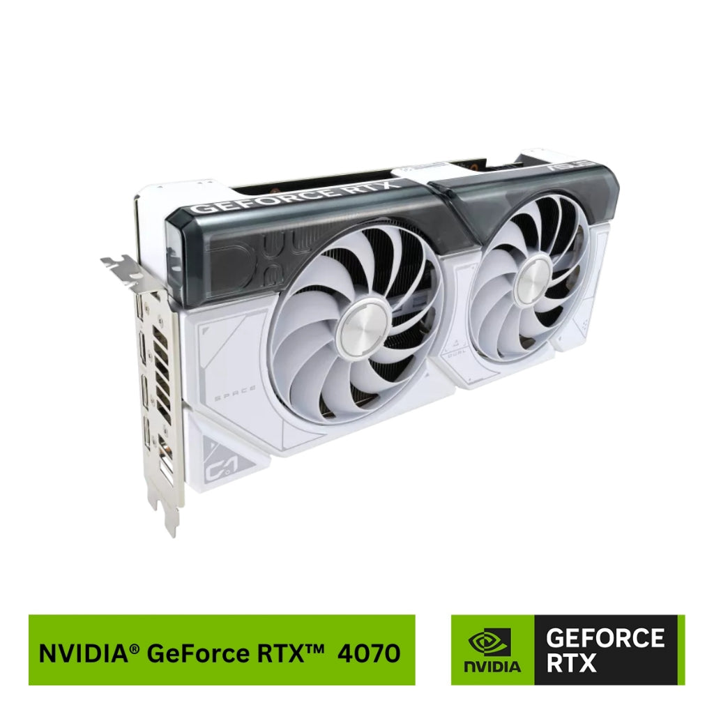 Asus NVIDIA® GeForce RTX™ 4070 O12G-WHITE 12GB GDDR6X 192-bit HDMI,DP*3,12G,D6X (DUAL-RTX4070-O12G)