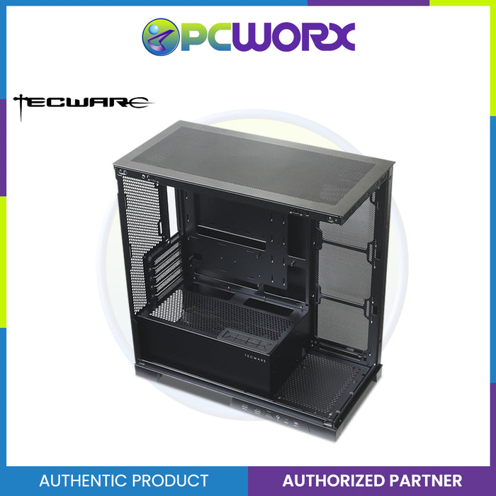 Tecware VX90M mATX Dual Tempered Glass Panoramic PC Case — PCWORX