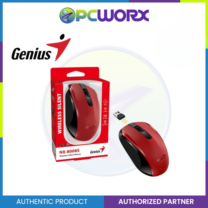 Genius NX-8008S Black Wireless Silent Mouse 2.4 GHz wireless Mouse | Wireless Mouse